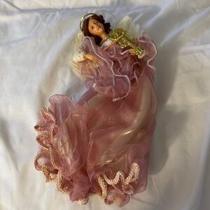 Elegant Pink Angel Figurine